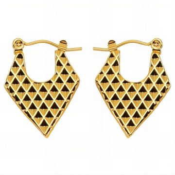 Cercei Triangle din Inox placati cu AUR 18K