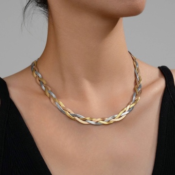 Colier Color Mix din Inox placat cu AUR 18K - Img 3