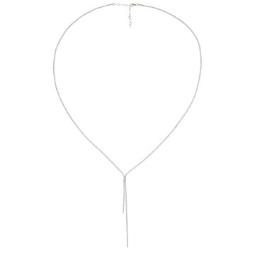 Colier Long Tennis din argint 925 cu cristale - Img 2