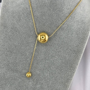 Colier Mixy din Inox placat cu AUR 18K - Img 2