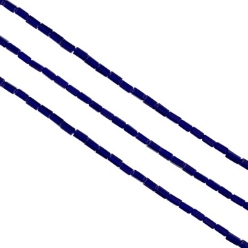 Cristale dreptunghiulare 2x4 mm - șirag aprox 100 bucăți - albastru inchis - Img 2