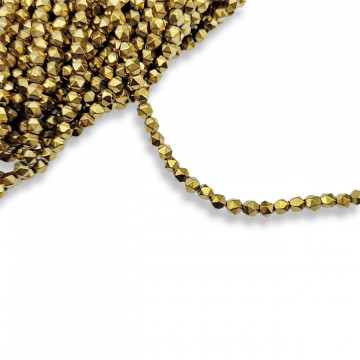Hematite fatetate - water plated gold - 4mm - sirag aprox 105 buc - Img 2