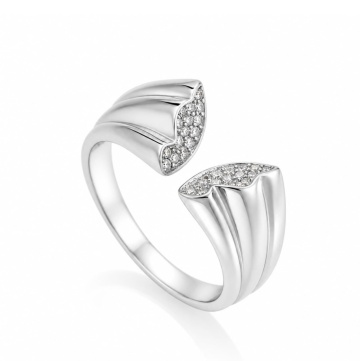 Inel Split Butterfly din Argint 925 5g - Img 2