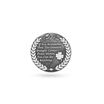 Moneda 3cm Lucky Coin Personalizabila din Argint 925 - Img 1