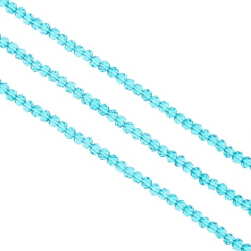 Șirag cristale rondele 3mm - Sky Blue transparent