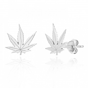 Cercei Marijuana din Argint 925 - Img 2
