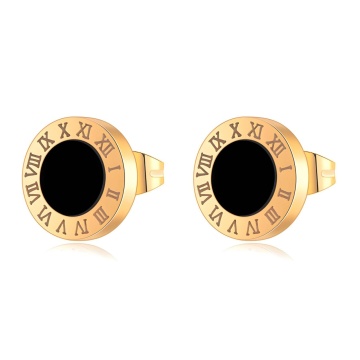 Cercei Timeless din Inox placati cu AUR 18K - Img 2