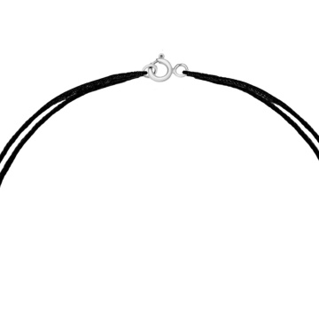Choker Shell Pearl cu șnur si Argint 925 - Img 2
