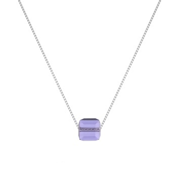 Colier din argint 925 cu cristal Purple - Img 2