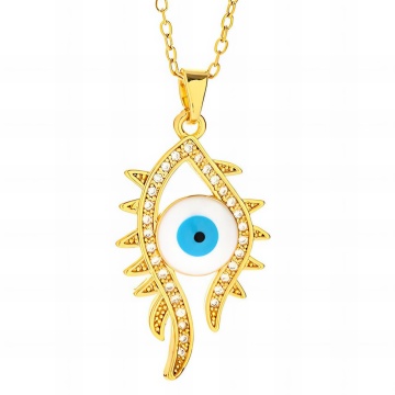 Colier Evil Eye Tess din Inox placat cu AUR - Img 2