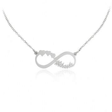 Colier Trio Hearts din argint 925 cu infinit personalizabil cu nume