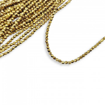 Hematite fatetate - water plated gold - 3mm - sirag aprox 140 buc - Img 2