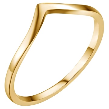 Inel V Style din Inox placat cu AUR 18K M8/57