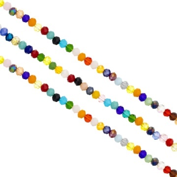 Mix cristale rondele 4mm multicolor ~ aprox 410 buc - Img 3
