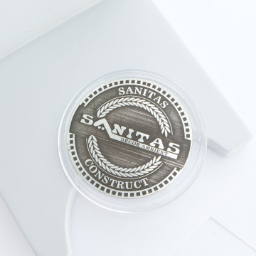 Moneda Teambuilding 3cm din Argint 925 personalizata cu sigla firmei - Img 3