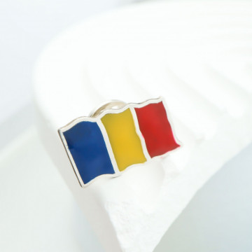 Pin Personalizat din Argint 925 - Steagul Romaniei - Img 3