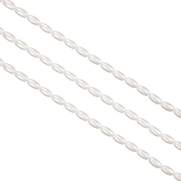 Sirag Perle Mallorca bob de orez 6.5mm - alb perlat