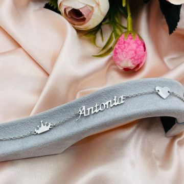 Bratara cu charmuri din argint 925 personalizabila cu orice nume - Img 2