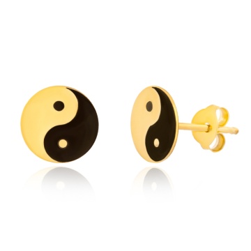 Cercei din argint 925 Yin și Yang - Img 2