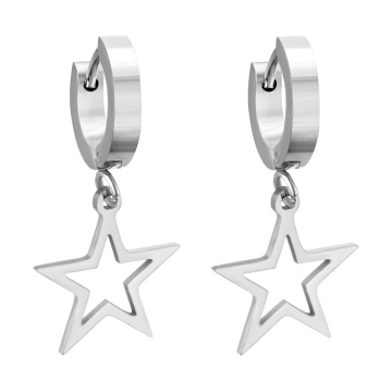Cercei White Stars din Inox placat cu AUR alb