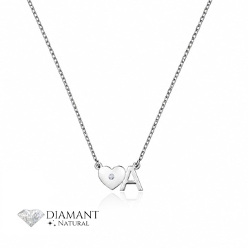 Colier Diamond Letter din Argint 925