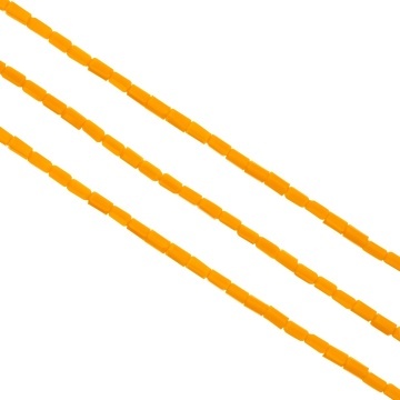 Cristale dreptunghiulare 2x4 mm - șirag aprox 100 bucăți - portocaliu - Img 2