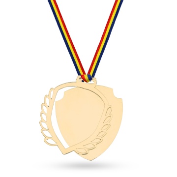 Medalie Laureate din Argint placat cu AUR - Img 1