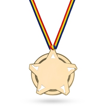 Medalie Star din Argint 925 placat cu Aur
