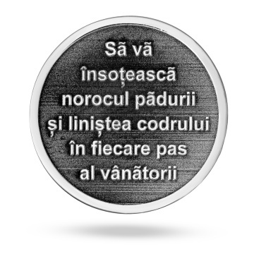 Moneda Silver Hunt din Argint 2.5cm - Gravura 3D - Fata/ Verso - Img 2