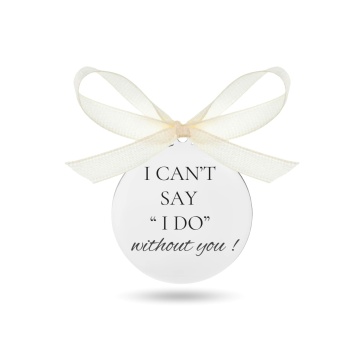Banut Nunta din Argint 2.5cm I can't say I Do without you