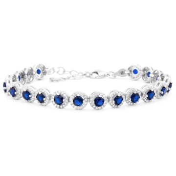 Bratara din Argint Angel Collection - Dark Blue Edition