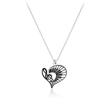 Colier Piano Heart din Argint 925