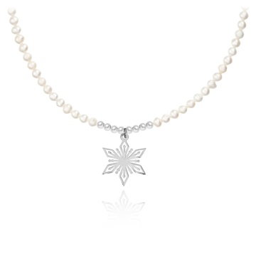 Colier Snow din Argint 925 cu Perle de Cultura