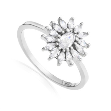 Inel din Argint 925 Crystal Flower 2.3g