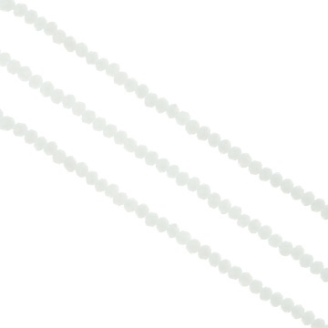 Șirag cristale rondele 3mm - Alb opalescent