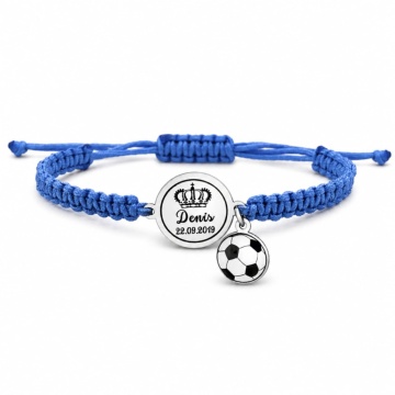 Brățară Football King cu bănuț din Argint 925