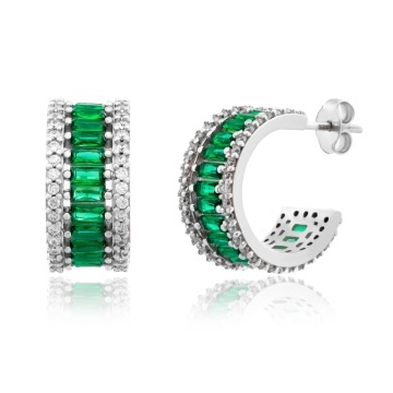 Cercei Green Dream din argint 925