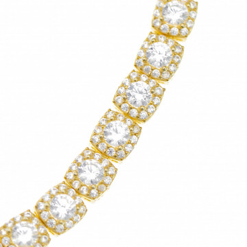 Colier Angel Cubic Collection din argint 925 placat cu aur cu cristale - Img 4
