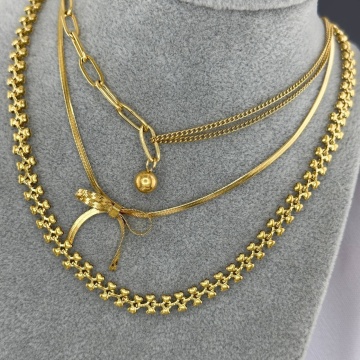 Colier Dreams din Inox placat cu AUR 18K - Img 2