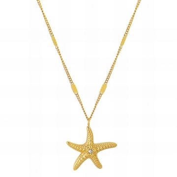 Colier Stea de Mare din Inox placat cu AUR 18K