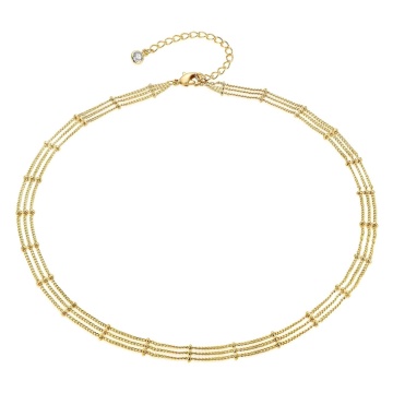 Colier Trio din inox placat cu aur 18K