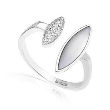 Inel din Argint 925 cu sidef si zirconii 2.5g