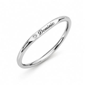 Inel Minimal Name din Argint 925