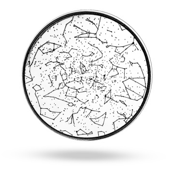 Moneda din Argint 3cm - Harta Stelara la Nastere
