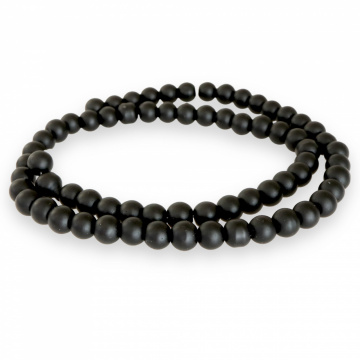 Sirag Onix negru rotund mat 6mm - Img 2