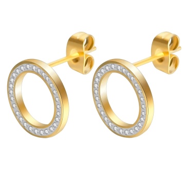 Cercei Spicy din Inox placati cu AUR 18K - Img 4