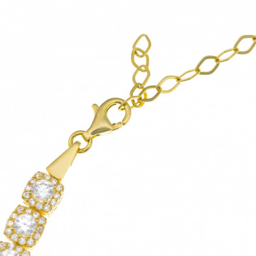 Colier Angel Cubic Collection din argint 925 placat cu aur cu cristale - Img 5