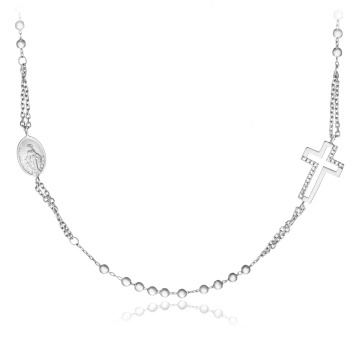 Colier Timeless Cross din argint 925 cu cristale
