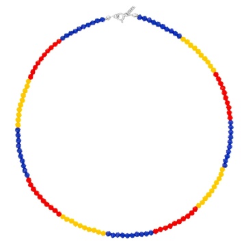 Colier Tricolor România din Argint 925 - Img 2