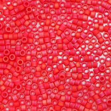 Miyuki Delica Opaque Red Orange AB Matted 5gr 11/0
